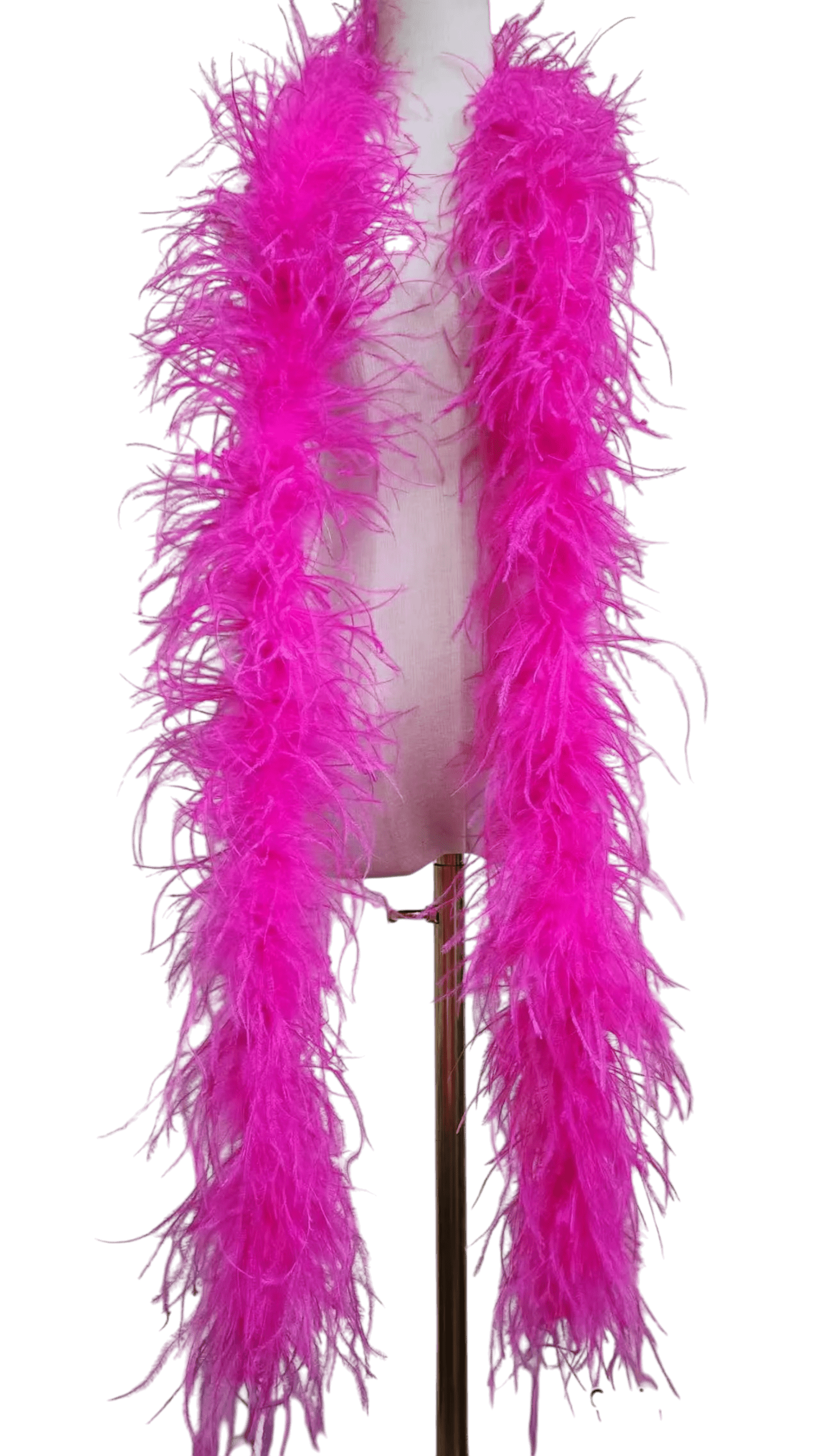 Boa de plumas de avestruz de 4 capas en color blanco para vestidos de novia y fiesta.