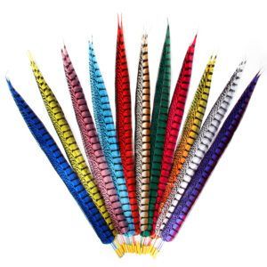 Pluma artificial de faisán Lady de alta calidad para manualidades, tocados y decoración.