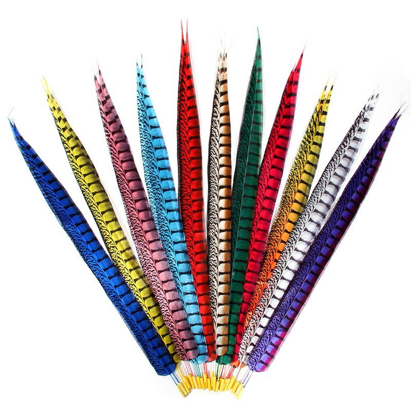 Pluma artificial de faisán Lady de alta calidad para manualidades, tocados y decoración.